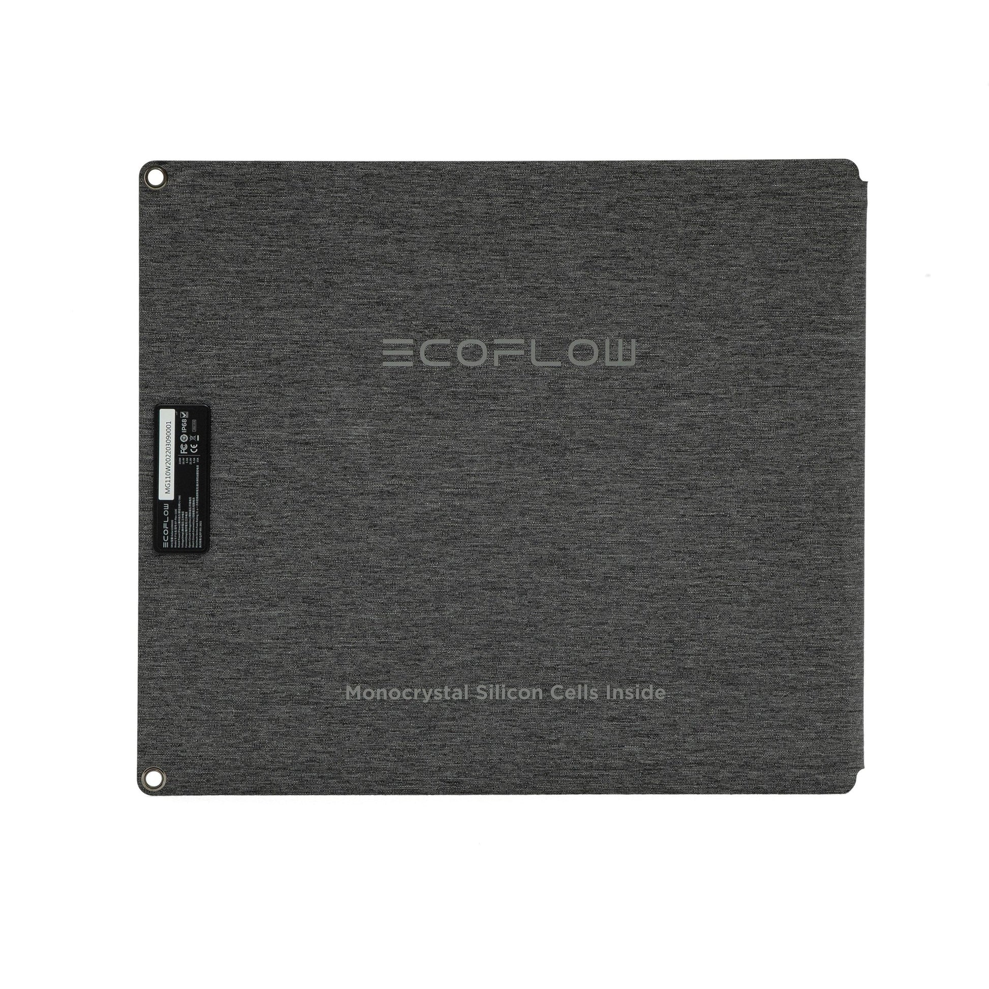 EcoFlow 110W Portable Solar Panel Case Back View