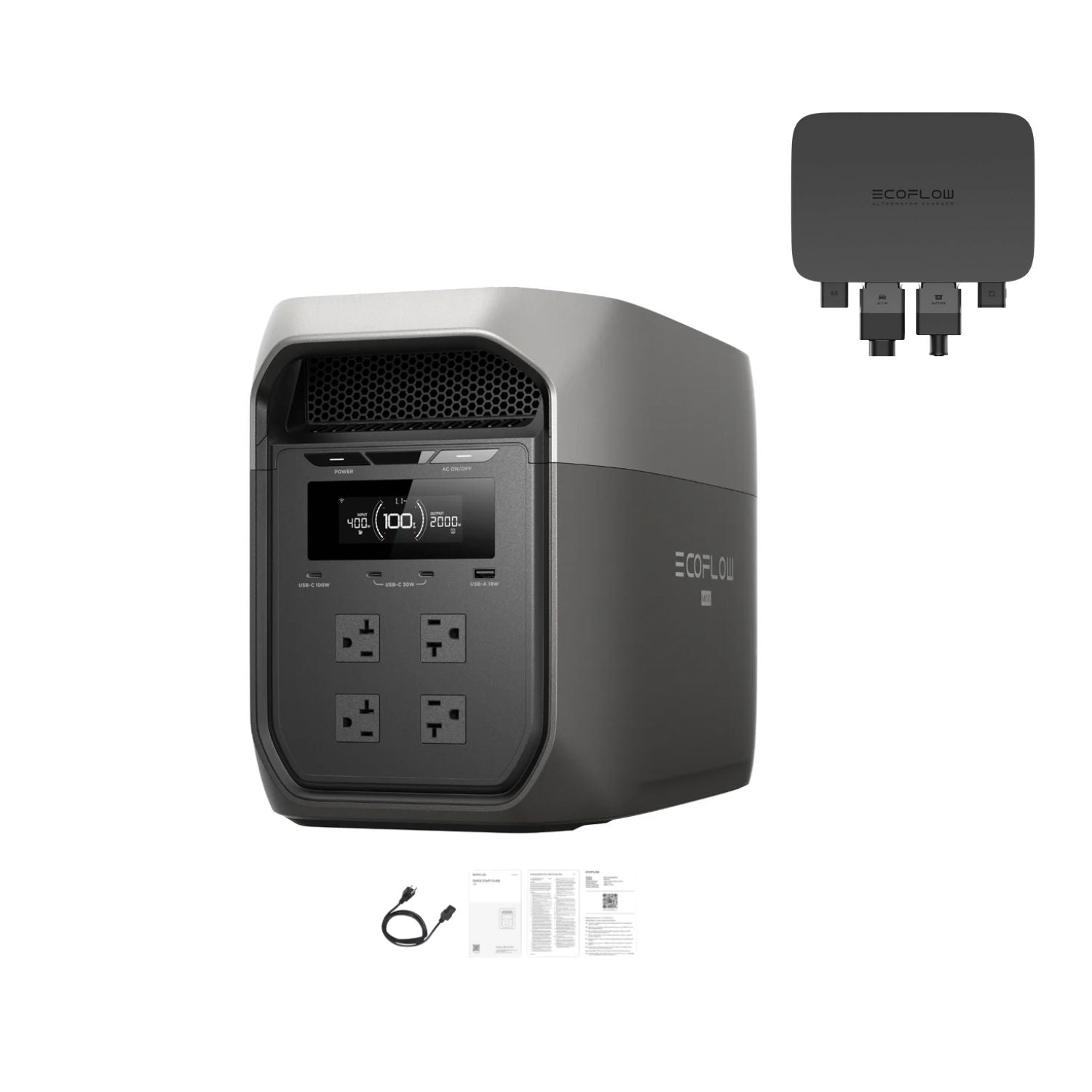 EcoFlow DELTA 3 Max Portable Power Station with alternator charger