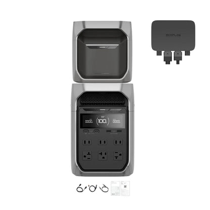 EcoFlow DELTA 3 Plus Portable Power Station with alternator charger and Extra battery