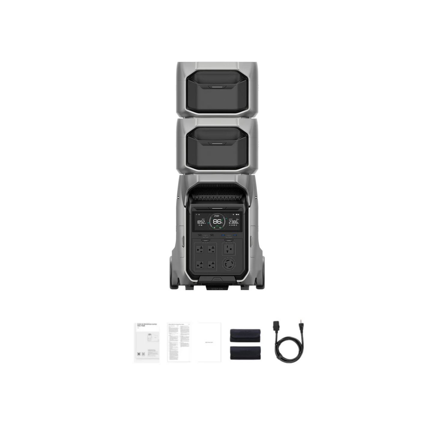 EcoFlow DELTA Pro 3 Portable Power Station with 2 Expansion Batteries Inclusions 