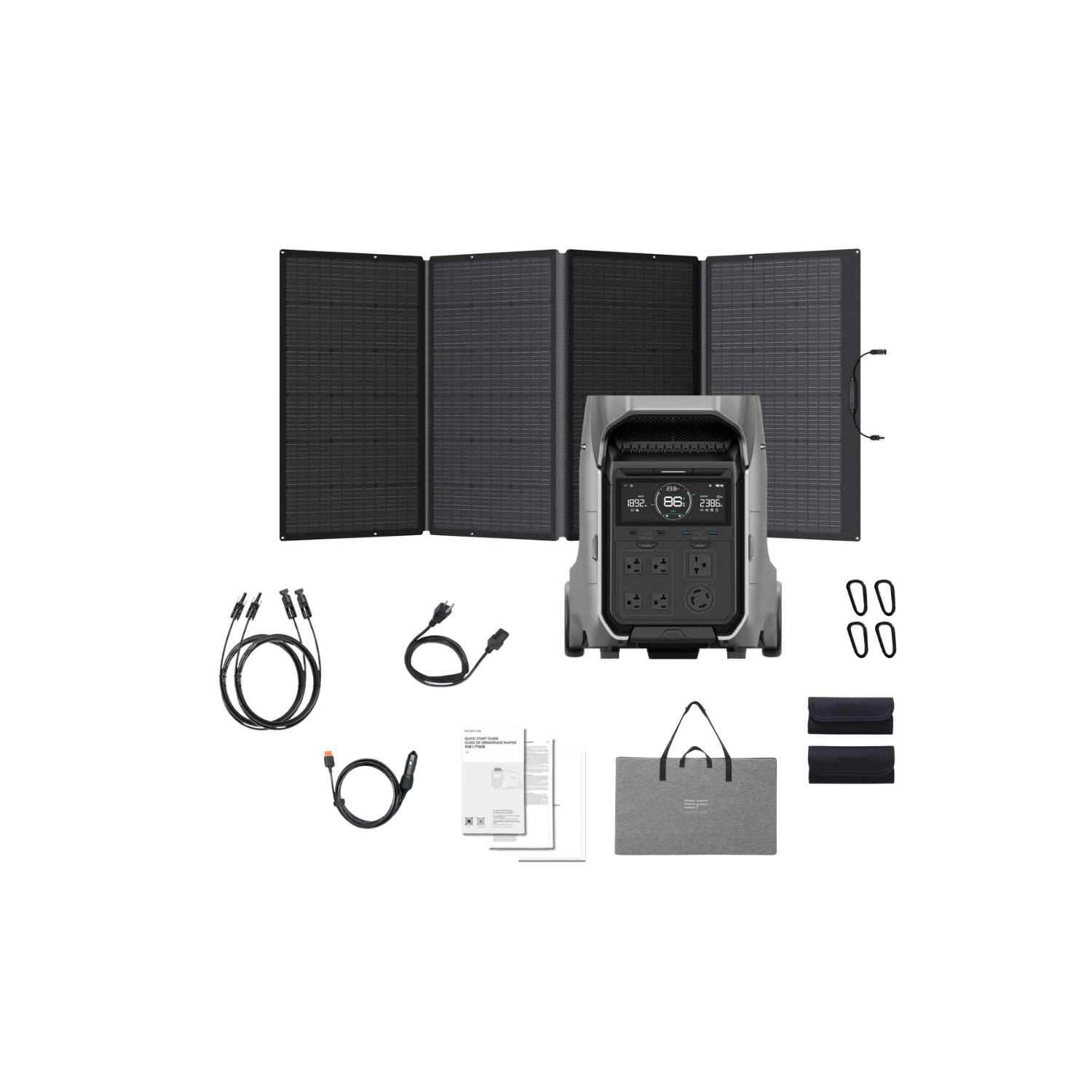 EcoFlow DELTA Pro 3 Portable Solar Kit 1x 400W Solar Panel Inclusions