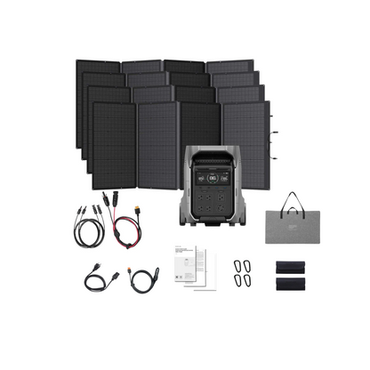 EcoFlow DELTA Pro 3 Portable Solar Kit 4x 400W Solar Panel Inclusions