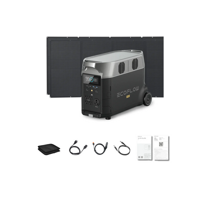 EcoFlow DELTA Pro Portable Power Station + 2 x 400W Portable Solar Panels Inclusions