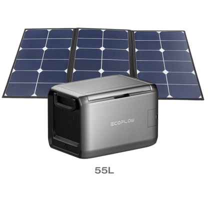 EcoFlow GLACIER Classic Portable Fridge Freezer 55L with 60W Foldable & Portable Solar Panel 