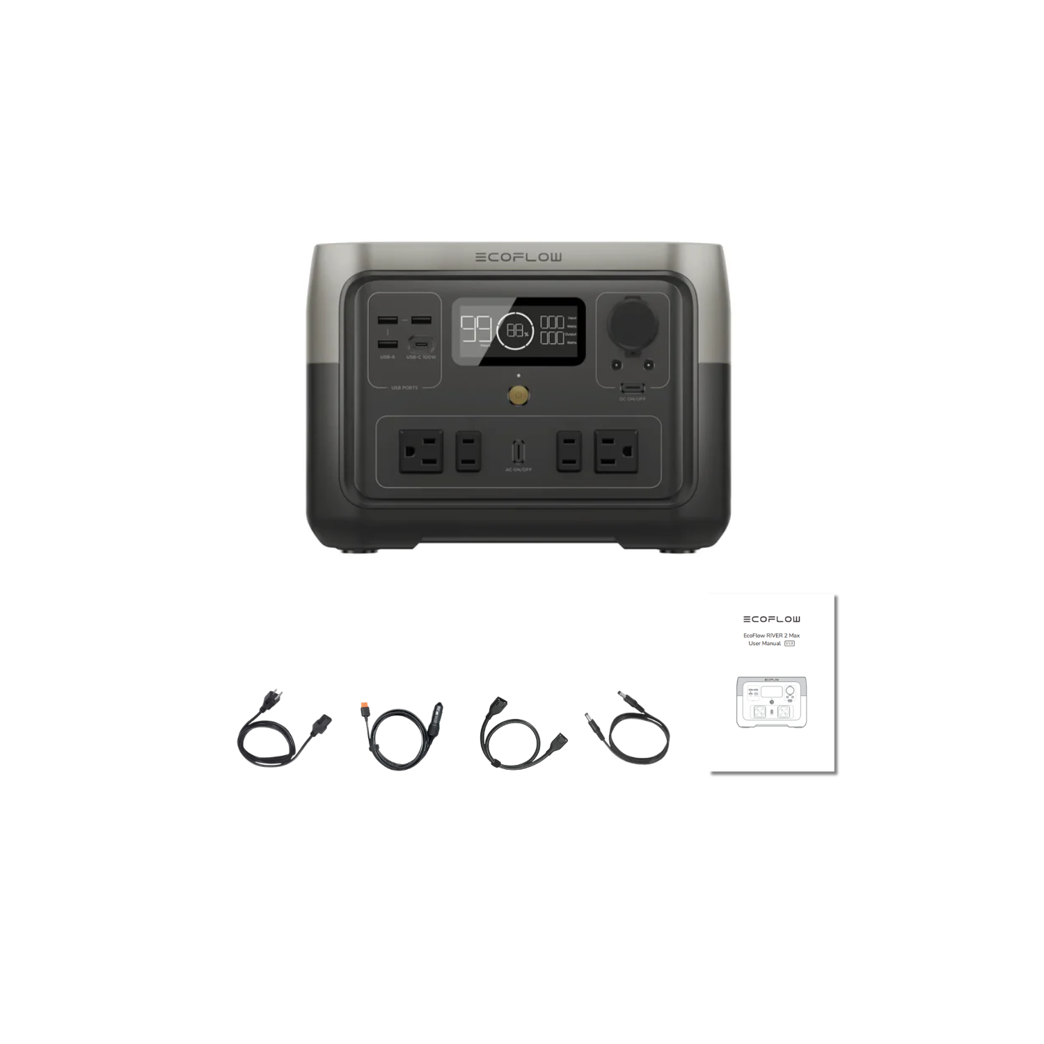 EcoFlow RIVER 2 Max Portable Power Station Inclusions