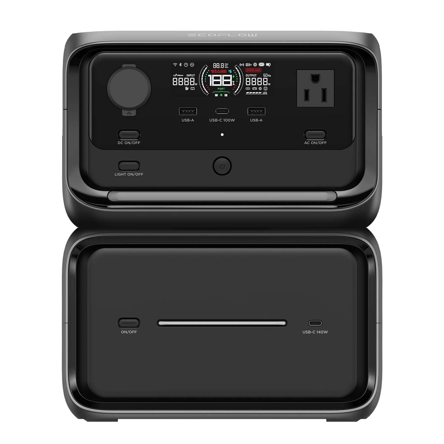 EcoFlow RIVER 3 Max Plus Portable Power Station Front View