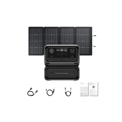 EcoFlow RIVER 3 Plus Portable Power Station + Extra Battery 300 + 220W Bifacial Portable Solar Panel Inclusions
