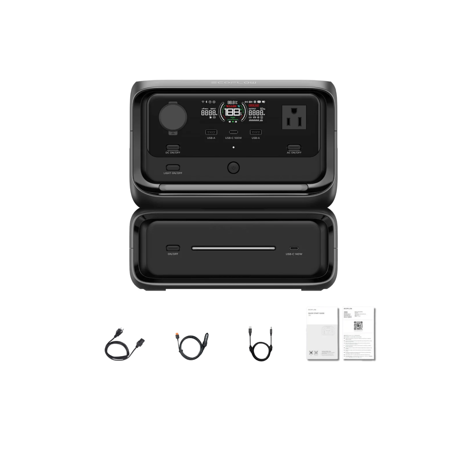 EcoFlow RIVER 3 Plus Portable Power Station + Extra Battery 300 Inclusions