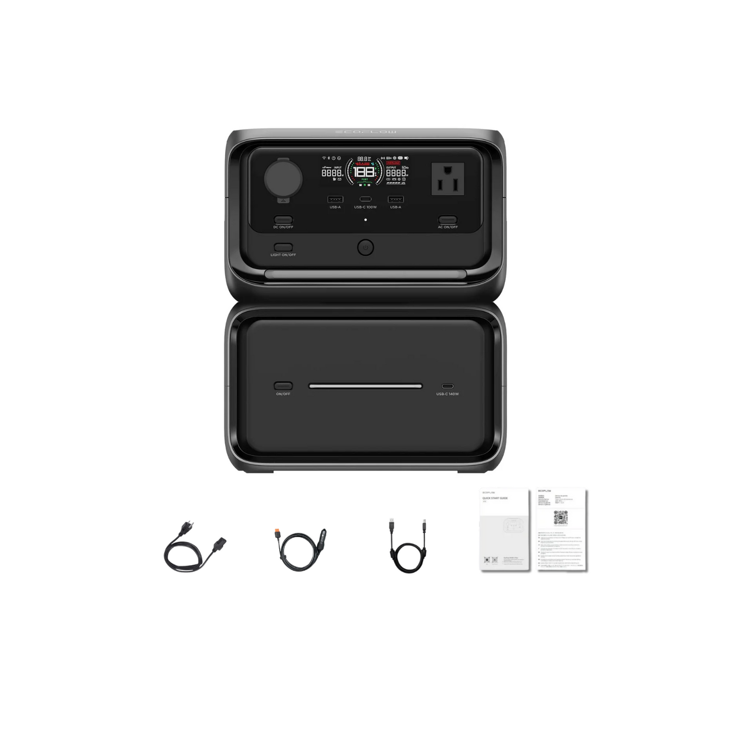 EcoFlow RIVER 3 Plus Portable Power Station + Extra Battery 600 Inclusions