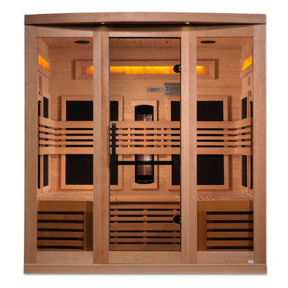 Golden Designs Reserve 6 Person Near Zero EMF Full Spectrum Infrared Sauna, GDI-8260-01