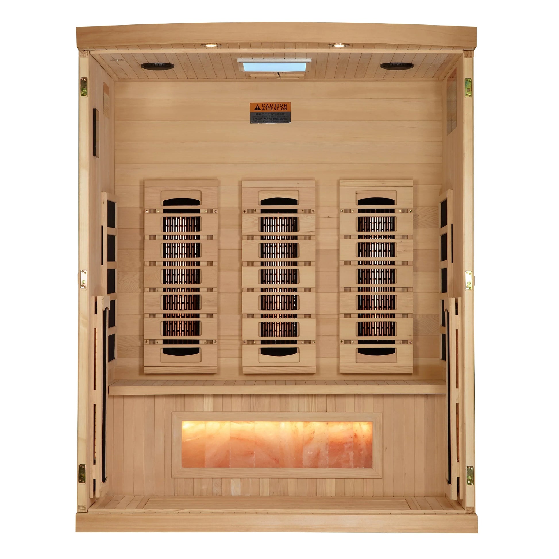 Golden Designs 3 Person Full Spectrum Infrared Sauna, GDI-8030-03, Interior View