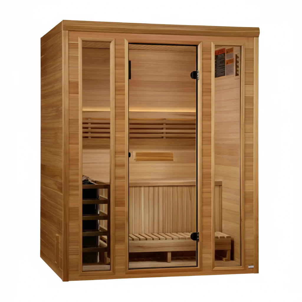 Golden Designs Andermatt 3 Person Traditional Sauna Angled View