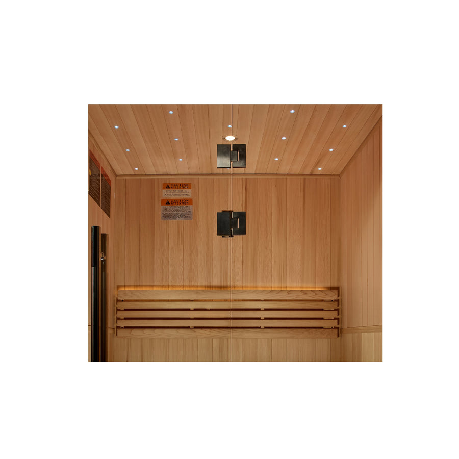 Galaxy Lighting in Golden Designs Sundsvall Sauna