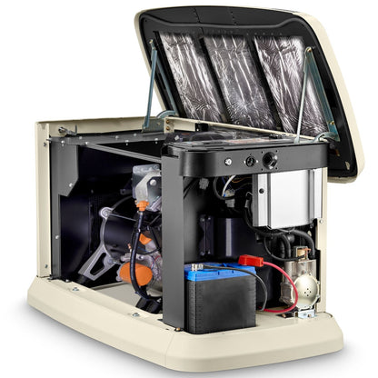 Inside view of Generac 18kW Standby Generator showing internal components