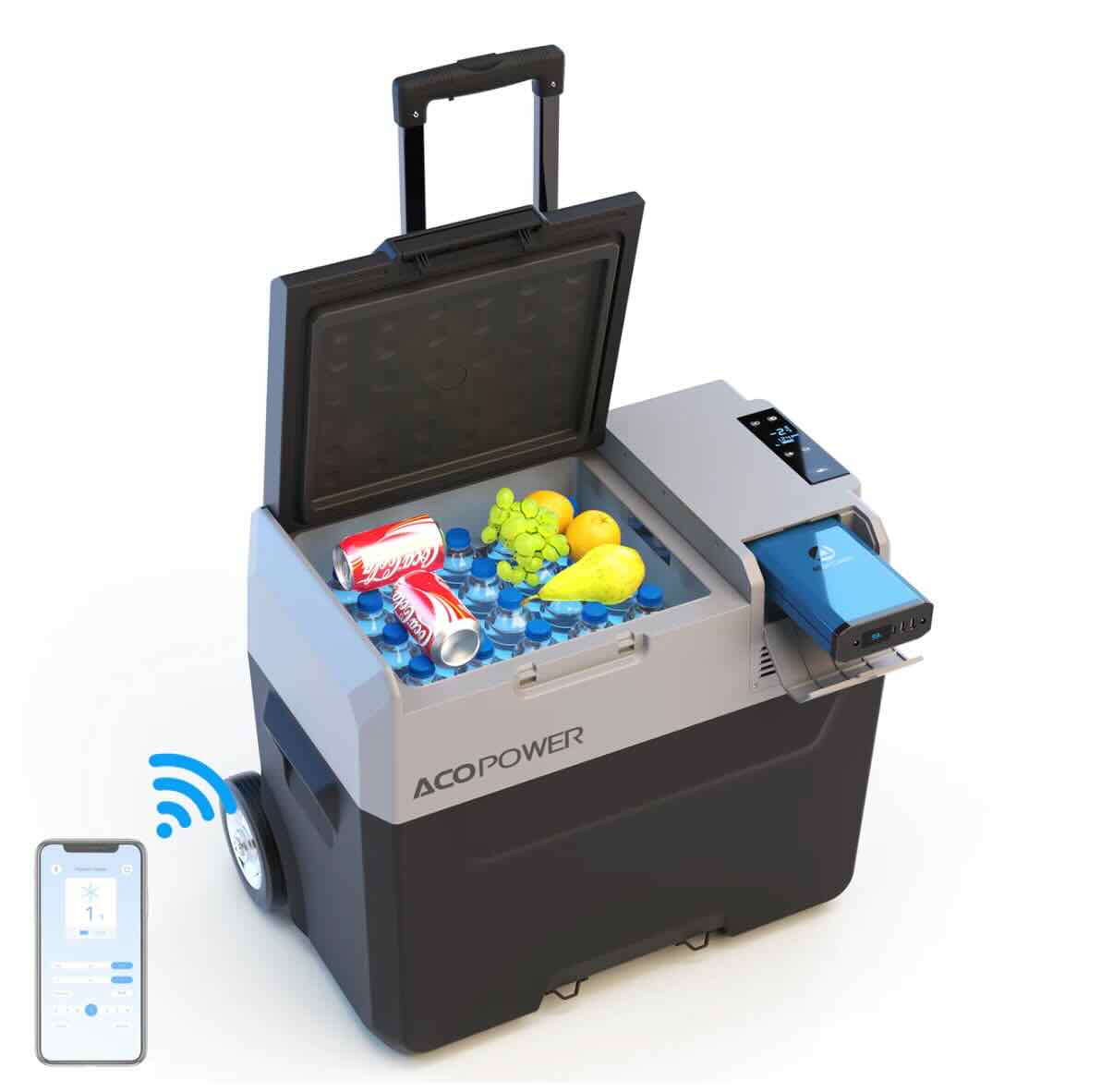 Acopower LionCooler Pro Portable Solar Fridge Freezer, 42 Quarts - With Battery / Wellbots