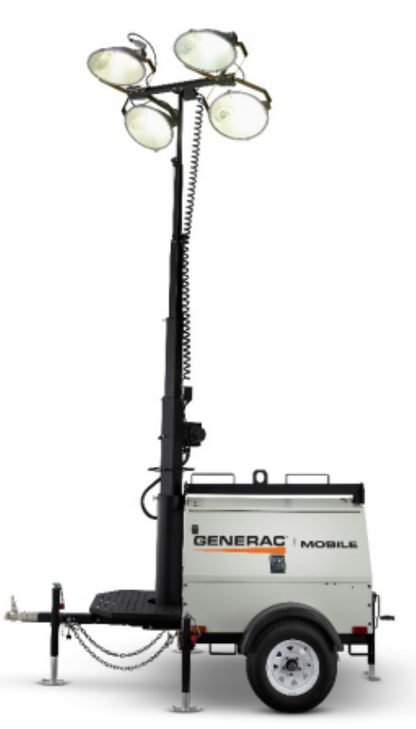 Generac Mobile Light Tower 6kW Diesel Vertical 1000W LED with Mitsubishi Engine & Electric Winch MLT4060MVLED-STD4 New