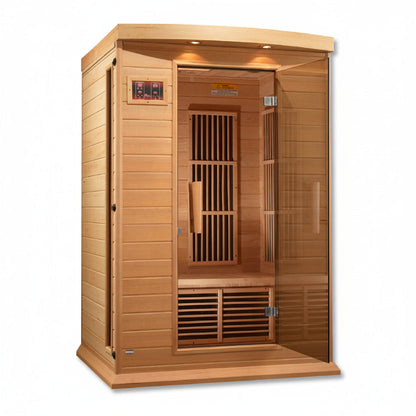 Maxxus Saunas 2 Person Low EMF FAR Infrared Sauna MX-K206-01 on white background