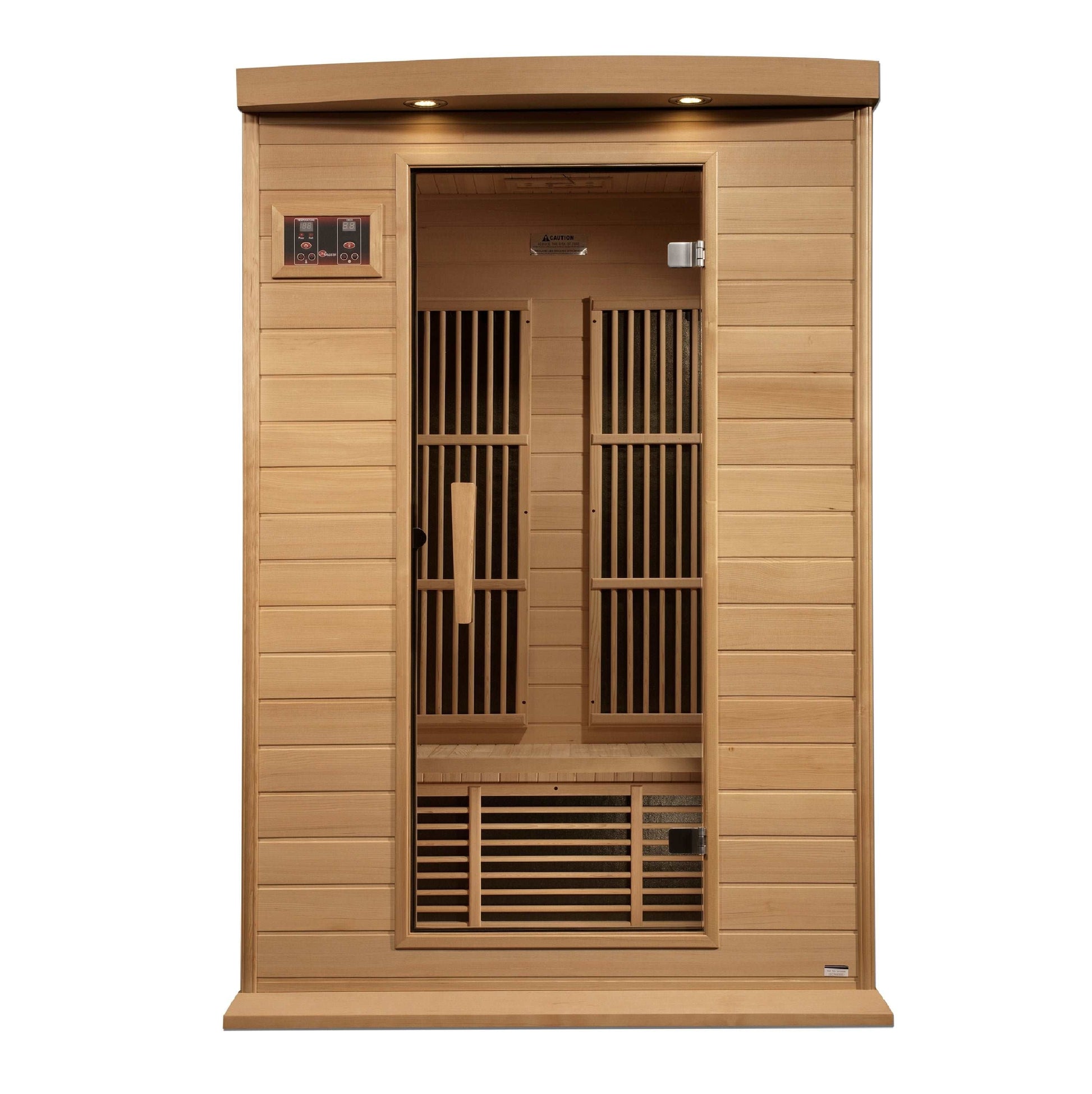 Maxxus 2 Person Near Zero EMF FAR Infrared Sauna MX-K206-01-ZF Front View on white background