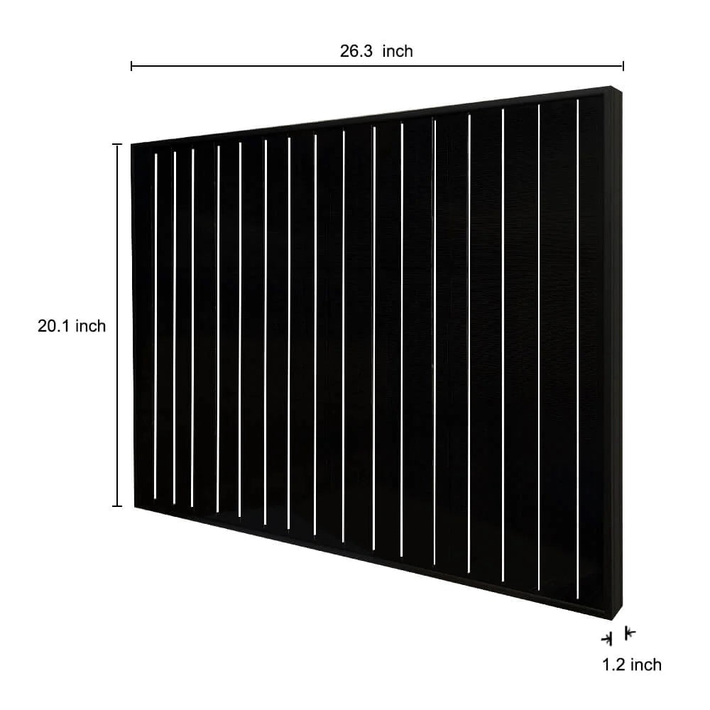 RICH SOLAR MEGA 50 Watt Solar Panel Black Side Front