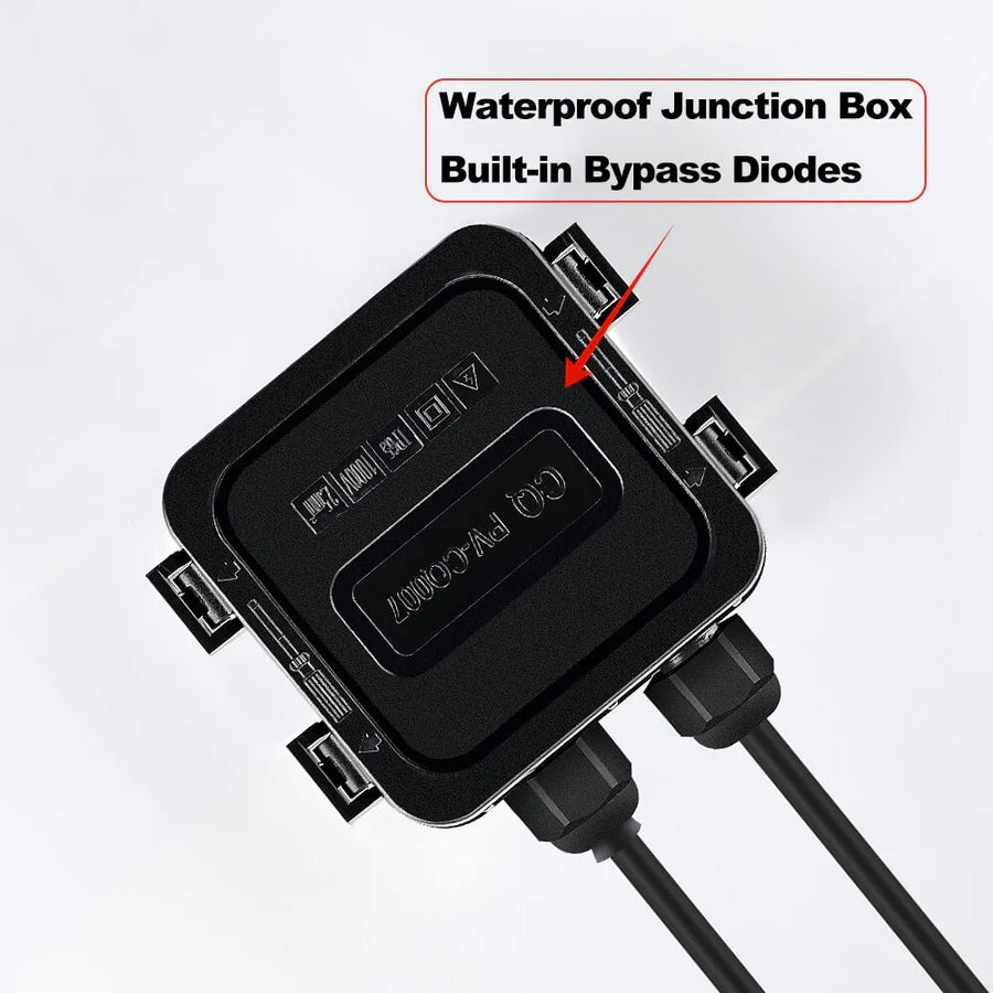 RICH SOLAR MEGA 50 Watt Solar Panel Waterproof Junction Box
