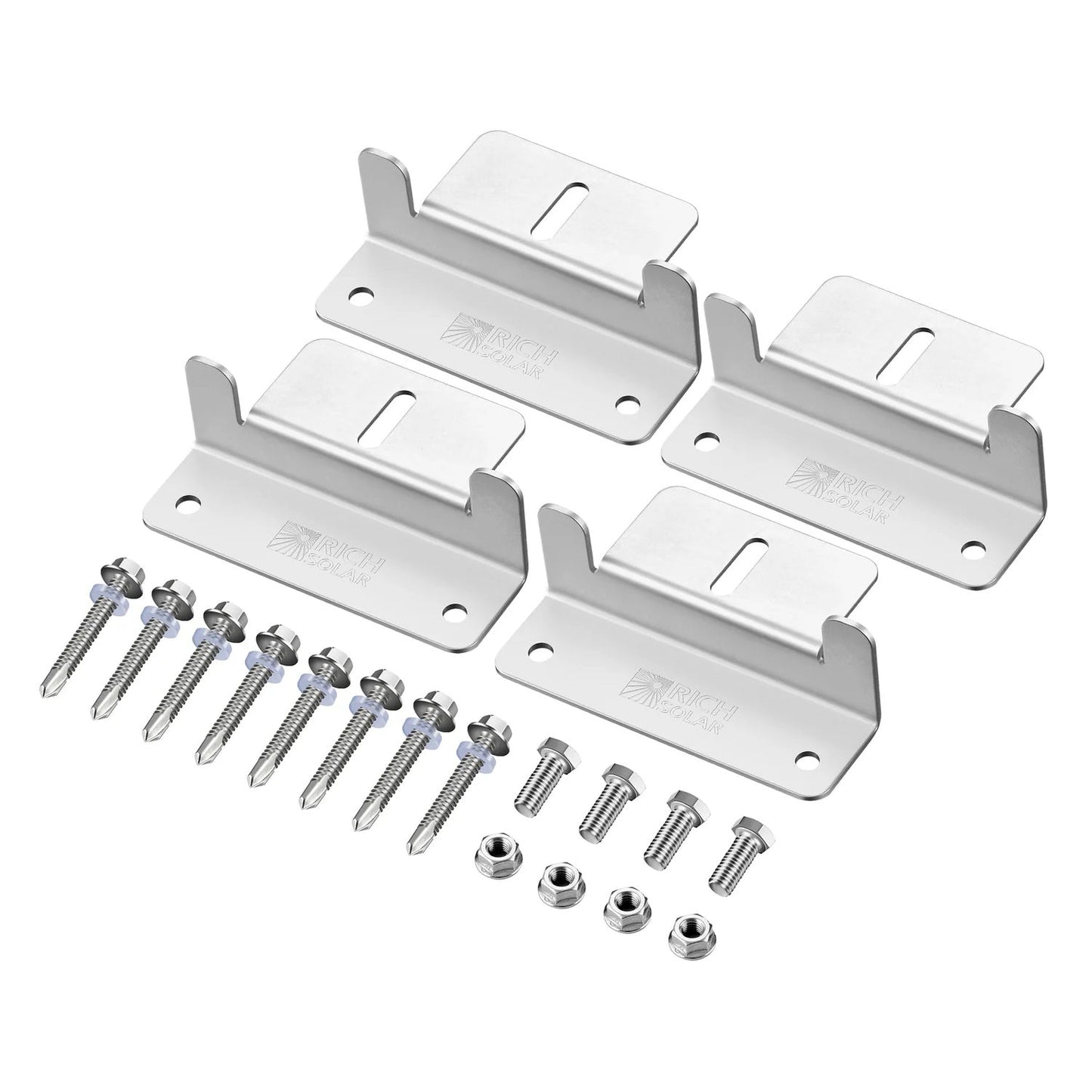 RICH SOLAR Mounting Hardware Z Brackets With Bolt And Nuts