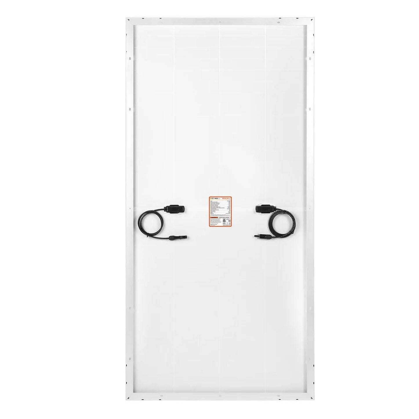 Rich Solar MEGA 250 PRO Solar Silver Panel Rear View With MC4 Connectors