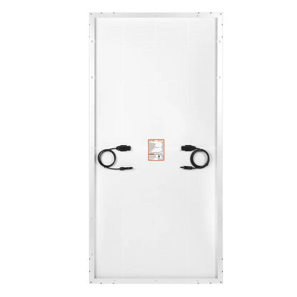 Rich Solar MEGA 250 PRO Solar Silver Panel Rear View With MC4 Connectors
