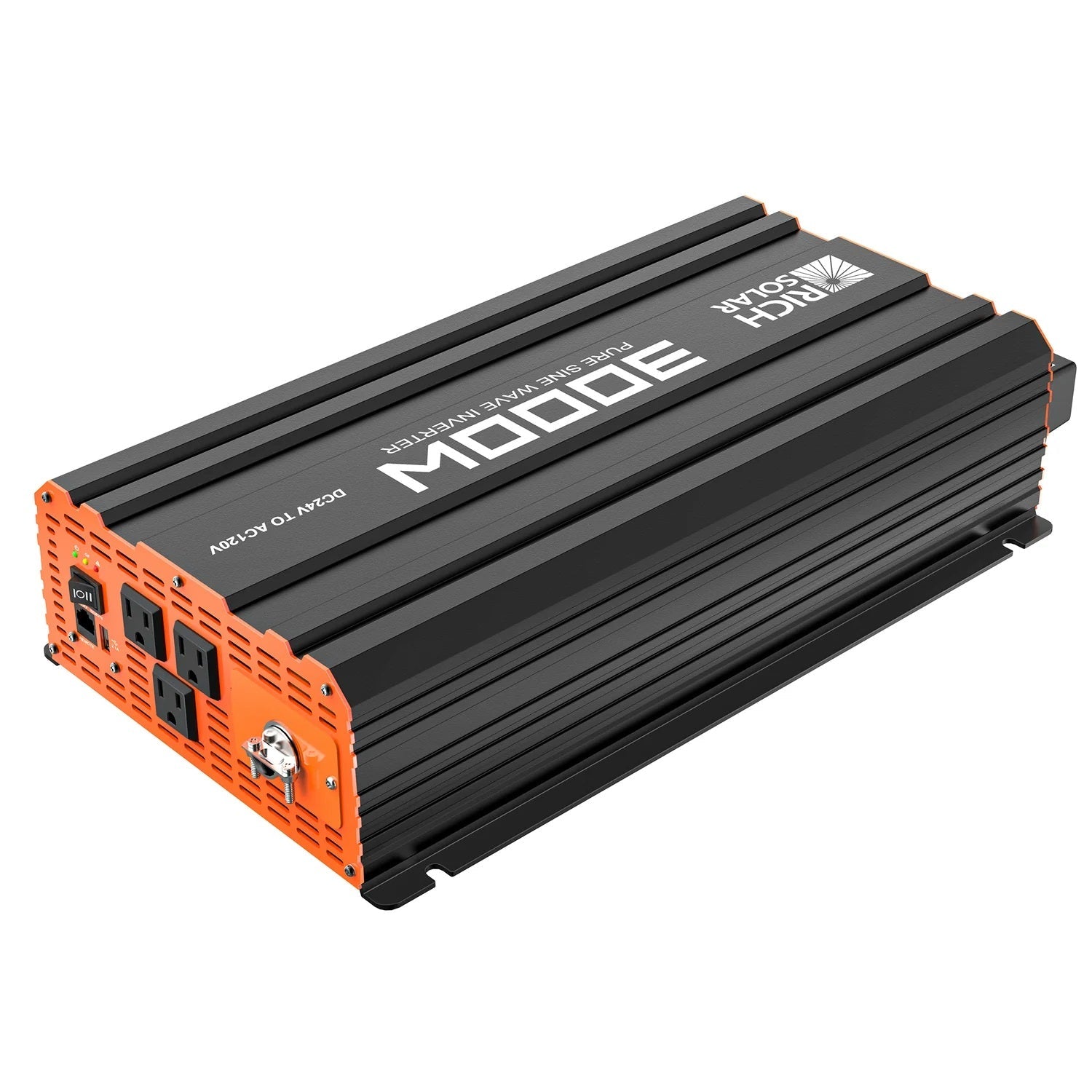 Rich Solar 3000 Watt 24 Volt Industrial Pure Sine Wave Inverter Right Side View