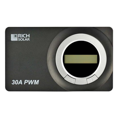 Rich Solar 30 Amp Solar Charge Controller Flush Mount Front View