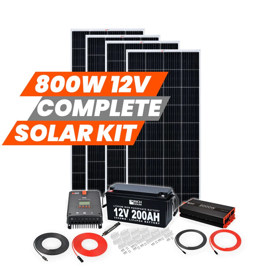 Rich Solar 800 Watt Complete 12V Solar Kit