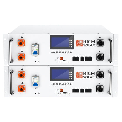 Rich Solar Alpha 5 Server Lithium Iron Phosphate 2 Battery Front View