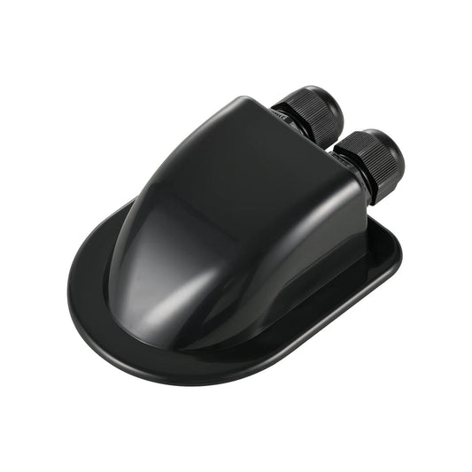 Rich Solar Cable Entry Housing Back Slant View Black