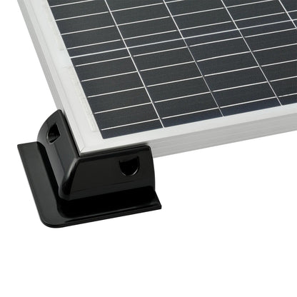 Rich Solar Corner Bracket Mount Set of 6 BLACK At The Panel Corner Edge