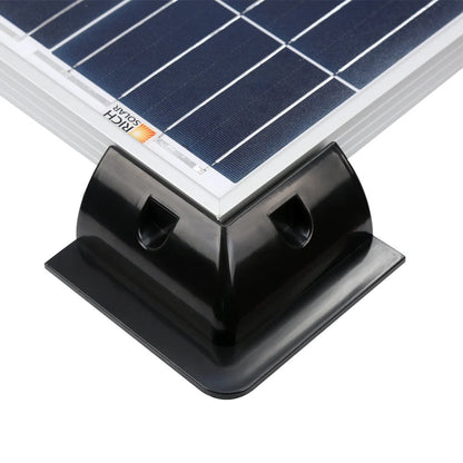 Rich Solar Corner Bracket Mount Set of 6 BLACK At The Panel Corner Top Edge