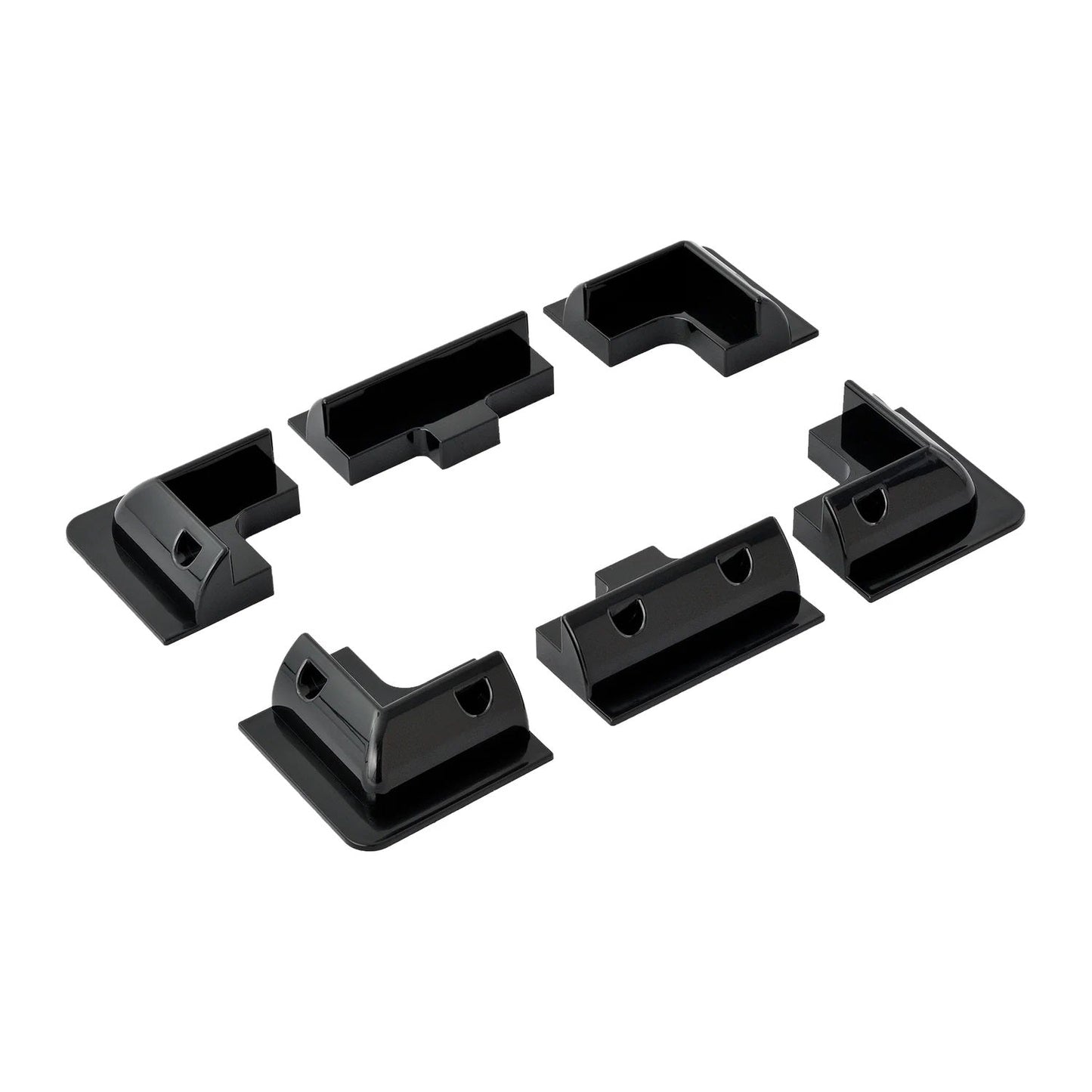 BLACK Rich Solar Corner Bracket Mount Set of 6 Slant View