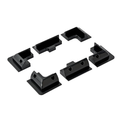 BLACK Rich Solar Corner Bracket Mount Set of 6 Slant View