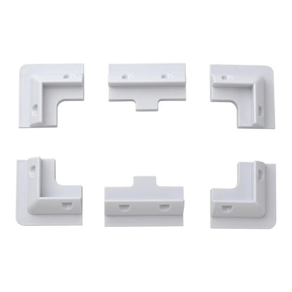 White Rich Solar Corner Bracket Mount Set of 6