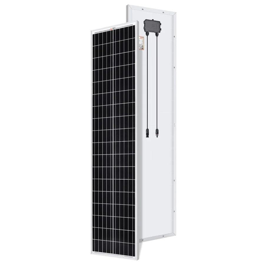 Rich Solar MEGA 100 SLIM 100 Watt Monocrystalline Solar Panel Front And Back