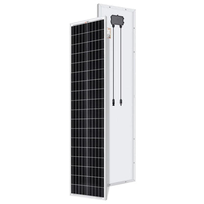 Rich Solar MEGA 100 SLIM 100 Watt Monocrystalline Solar Panel Front And Back