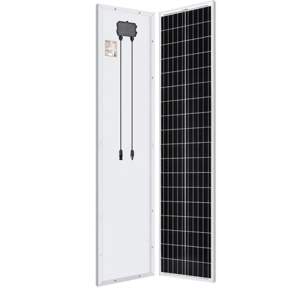 Rich Solar MEGA 100 SLIM 100 Watt Monocrystalline Solar Panel Open Front And Back