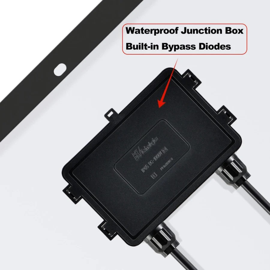 Rich Solar MEGA 100 SLIM 100 Watt Monocrystalline Solar Panel Waterproof Junction Box