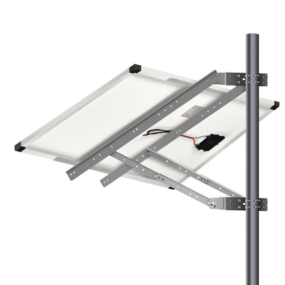 Rich Solar Side Pole Mounts for One Panel Down View