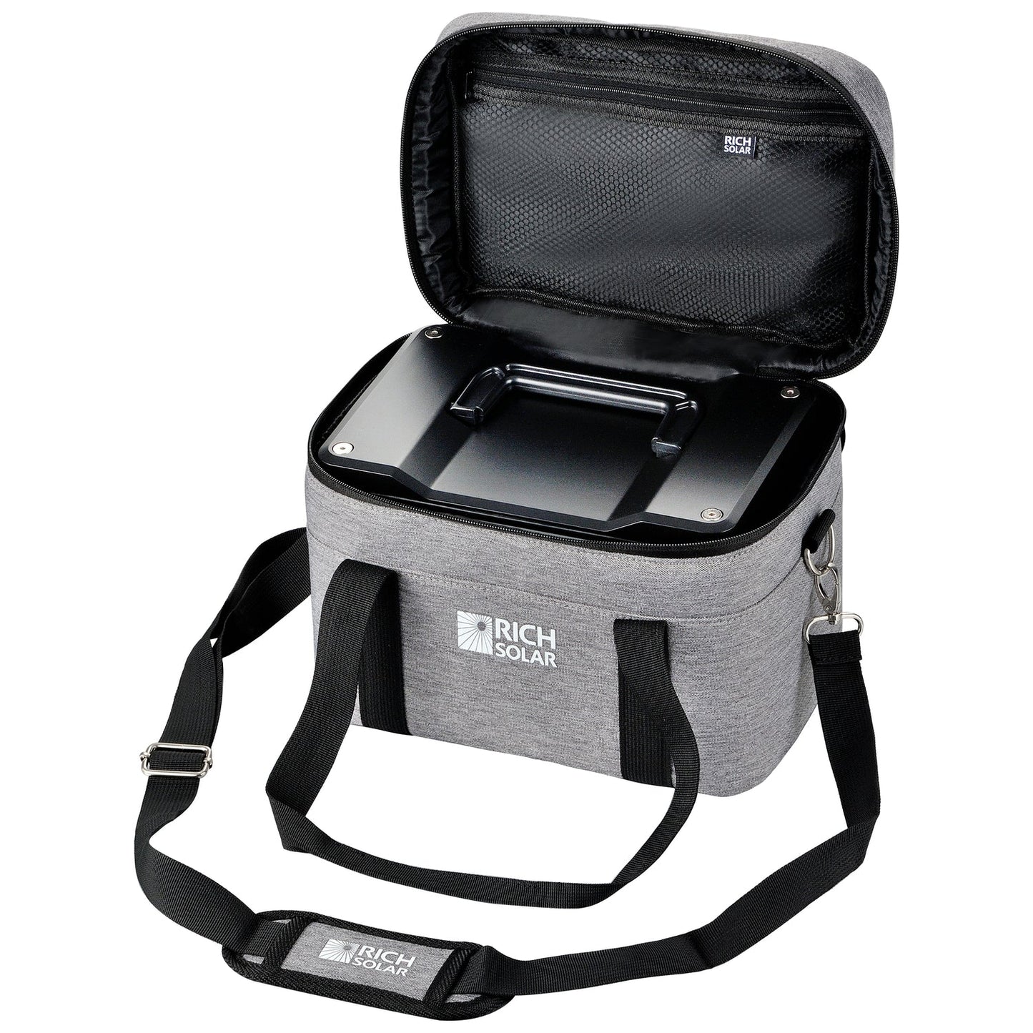 Rich Solar X500 Solar Generator Kit 540Wh Generator and 100 Watt Portable Solar Panel Black In Bag