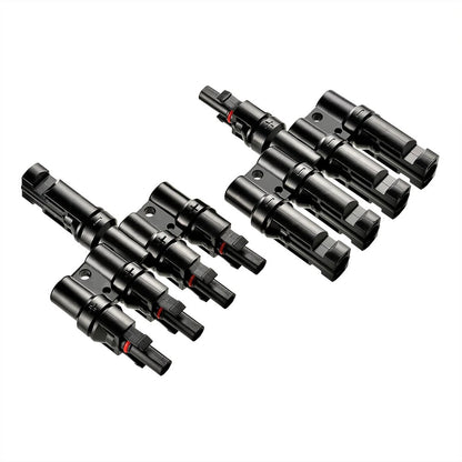 Rich Solar Y Branch Parallel Connectors 2 to 1 Slant Forth Terminal Right Side View