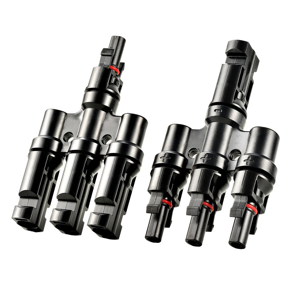 Rich Solar Y Branch Parallel Connectors 2 to 1 Slant Triple Terminal Head