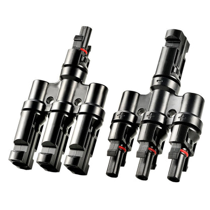 Rich Solar Y Branch Parallel Connectors 2 to 1 Slant Triple Terminal Head