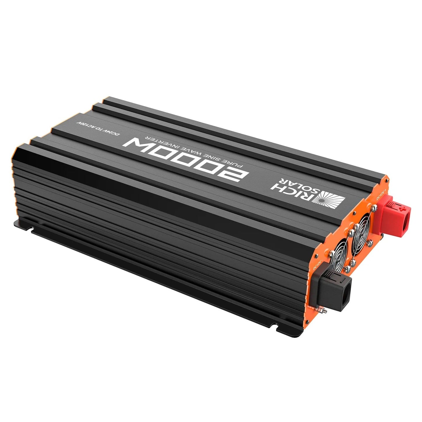 Rich Solar 2000 Watt 24 Volt Industrial Pure Sine Wave Inverter Left-Accelerator Side View