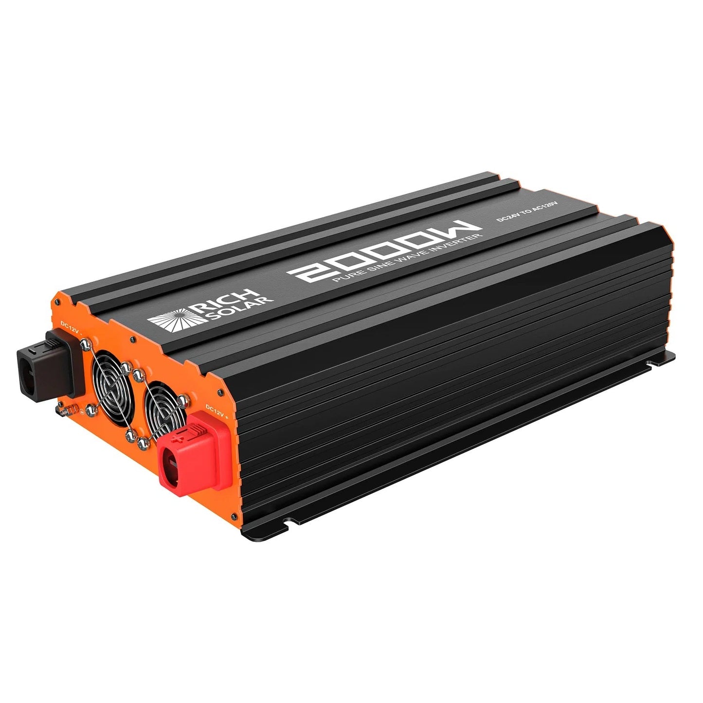 Rich Solar 2000 Watt 24 Volt Industrial Pure Sine Wave Inverter Accelerator Side View