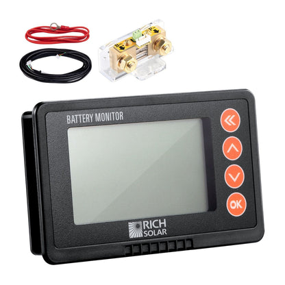 Rich Solar 500 Amp Battery Monitor with Shunt 