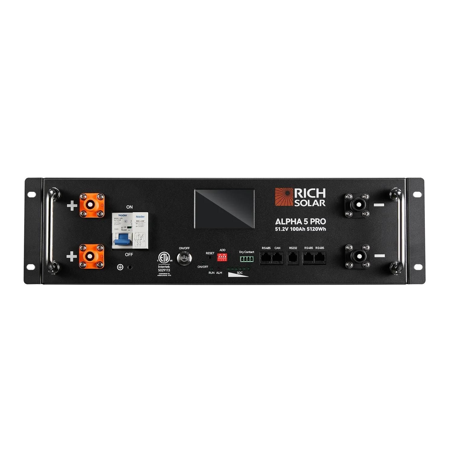Rich Solar ALPHA 5 PRO 51.2V front close up